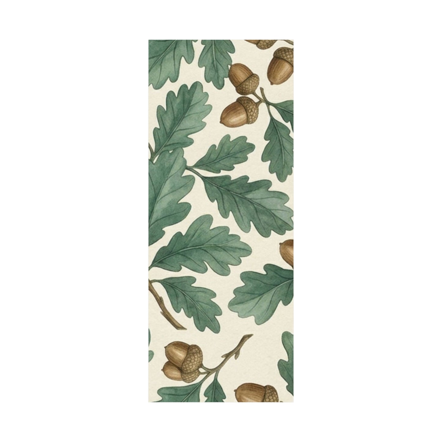 Botanical Oak & Acorns Watercolor Matte Vertical Poster